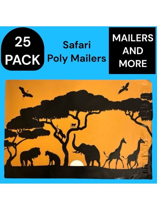 Mailers And More Other - 25 10X13 Poly Mailers Safari, Lion, Elephant, Giraffe, Monkey…PRICE IS FIRM